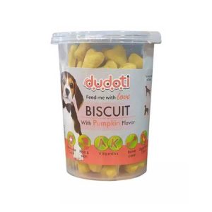 تشویقی بیسکوییت مخصوص سگ با طعم کدو Dudoti 150g
