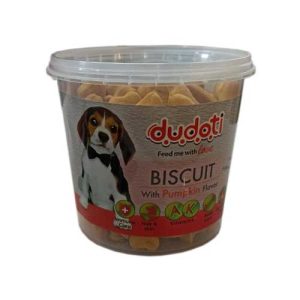 تشویقی بیسکوییت مخصوص سگ با طعم کدو Dudoti 350g