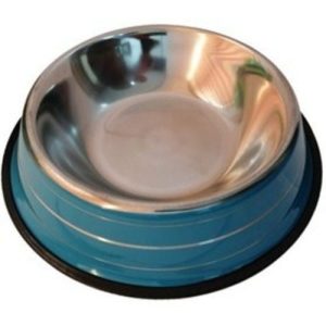 ظرف غذا گربه مدل شیاردار رنگی استیل اد 07