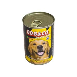 کنسرو سگ Dog & Co مدل White Meat Chicken & Turkey وزن 405 گرم