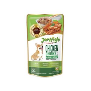 پوچ سگ JerHigh مدل Chicken Chunks وزن 120 گرم