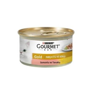 کنسرو گربه Gourmet Gold مدل Salmon & Chicken وزن 85 گرم
