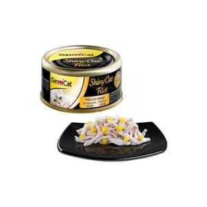 خوراک مرطوب گربه GimCat مدل ShinyCat Chicken with Mango وزن 70 گرم