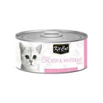 کنسرو گربه KitCat با طعم مرغ و بچهماهی 80g