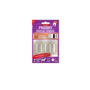 تشویقی سگ برند Freshy مدل White Small Bones 7.5cm