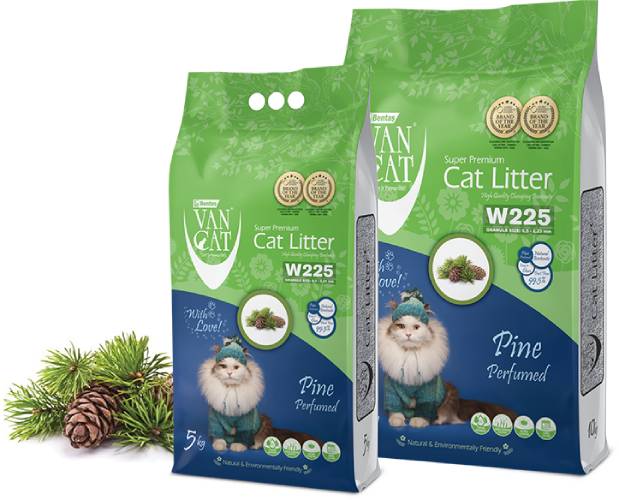 Pine-Package خاک گربه بارایحه کاج VanCat - Image 1