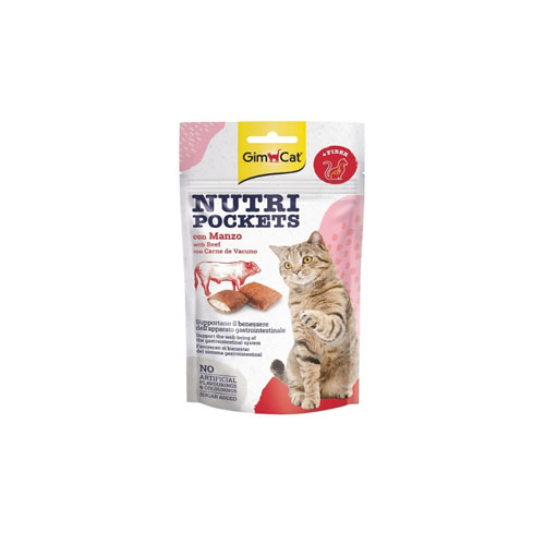 286 GimCat Nutri Pockets Beef 60g - Image 1