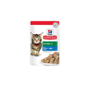 پوچ گربه Hill’s مدل Kitten Ocean Fish وزن 85 گرم