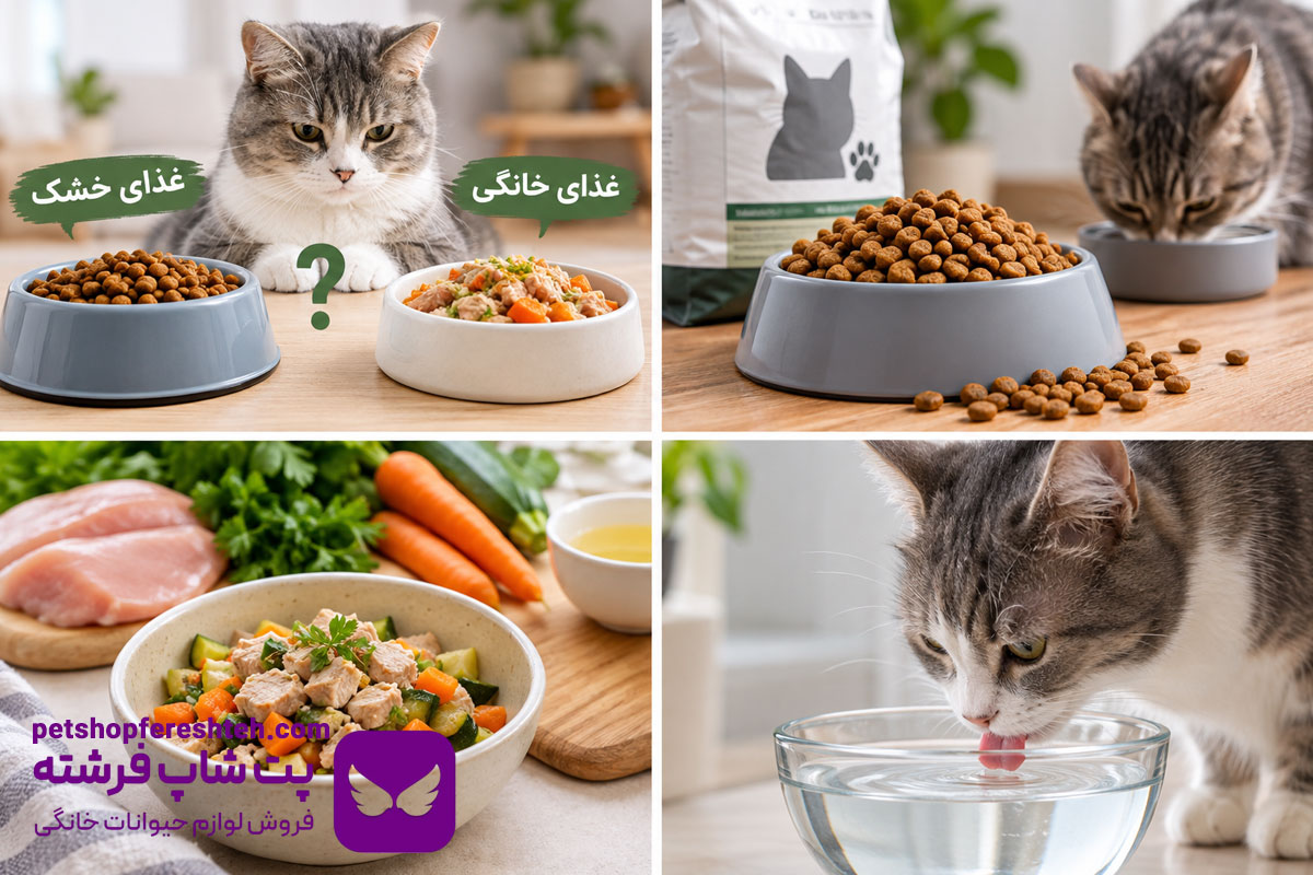 غذای خشک یا غذای خانگی؛ کدام برای گربه بهتر است؟